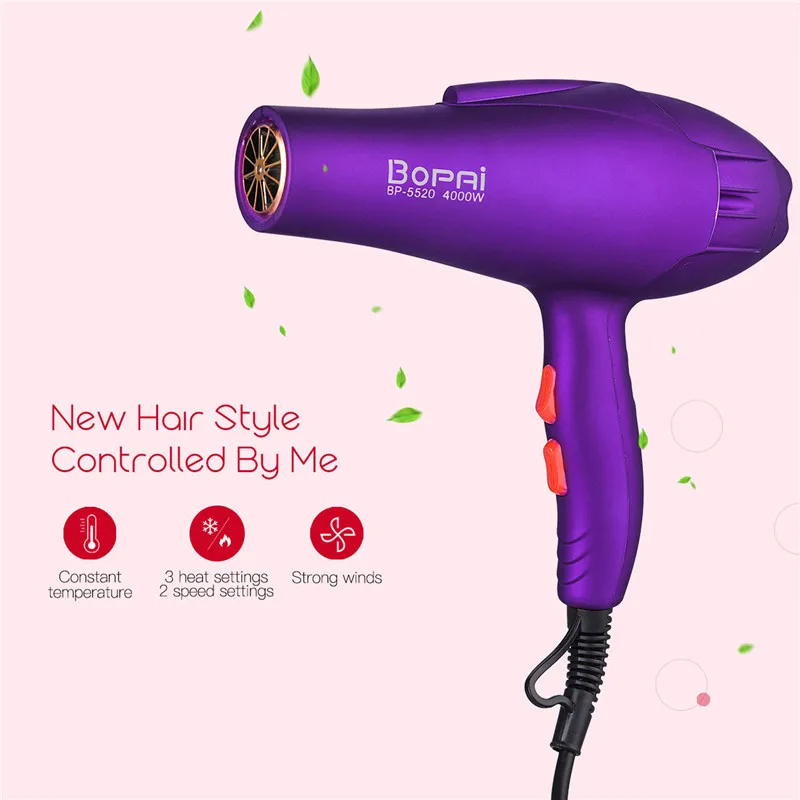 

220-240V Electric Professional Hair Dryer For Hair Salon Tool Dryer Hair Styling Hairdryer 4000W Hot Cold Wind Collecting Nozzle