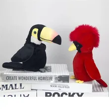 18 см Электрический говорящий попугай игрушка милая говорящая запись повторяет развевающиеся крылья электрическая птица чучела Детская плюшевая игрушка Подарки на день рождения