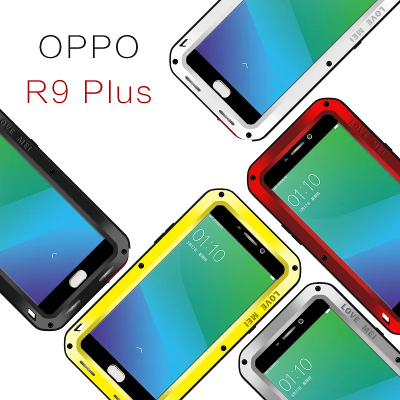 R9 Plus Love Mei Armor Cover Waterproof Case for OPPO Fundas Shell Housing Water/Dirt/Shock Proof Anti-Scratch |