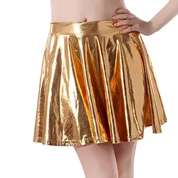 Летняя юбка с высокой талией, модная однотонная кожаная юбка в стиле панк, мини-рубашки А-силуэта, короткие юбки для женщин, Faldas Mujer Moda 2019