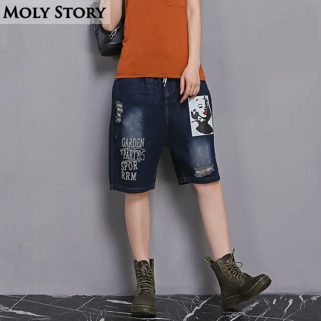 Buy 2017 Summer Vintage Parttern Boyfriend Short Jeans