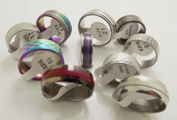 

Wholesale 100 pcs 10 kinds of rings mixed Stainless Steel Rings Fashion Jewelry