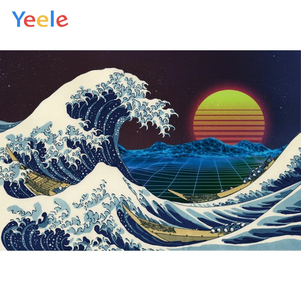 

Yeele Seascape Wallpaper Bedroom Decor Sunrise Wave Photography Backdrops Personalized Photographic Backgrounds For Photo Studio