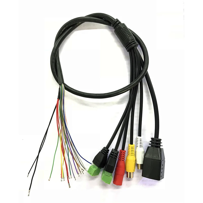 CCTV Network Cable RJ45+DC+Audio input+Audio output +RS485+Alarm