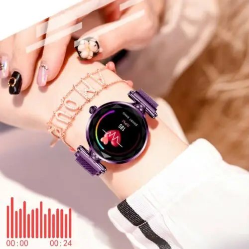 H1 Women Lady Bluetooth Heart Rate Blood Pressure Monitor Smart Watch Bracelet Hot Smart Ladies Watch