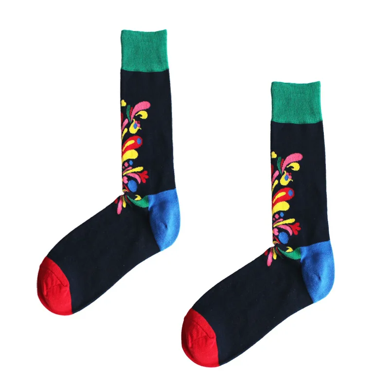 12 пар Happy Socks шведский народная Стиль Для мужчин Для женщин эксклюзивные носки хлопковые носки с индивидуальным дизайном Meias женский унисекс носки Harajuku