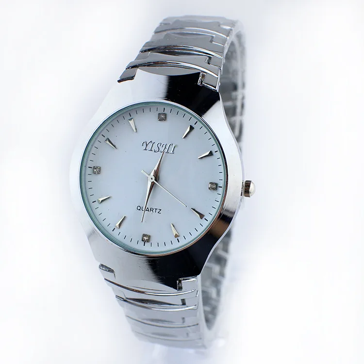 Модные повседневное Lover наручные часы Простой алмаз горный хрусталь для женщин мужские часы Бизнес кварцевые нержавеющая сталь