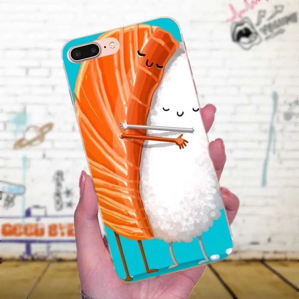 Японские суши вкусная еда мультфильм для Xiaomi Mi3 Mi4 Mi4C Mi4i Mi5 Mi 5S 5X 6 6X 8 SE A1 Max Mix 2 Note 3 4 TPU