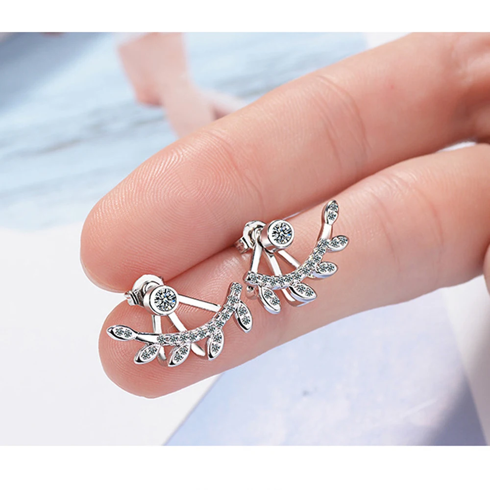 women sterling silver plant stud earrings (9)