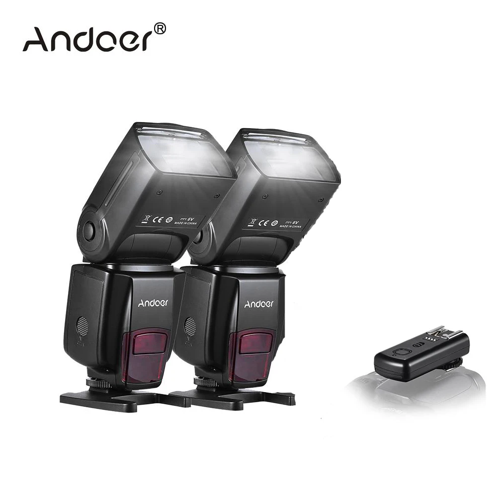 

Andoer AD560 IV Universal 2.4G Wireless On-camera Slave Speedlite Flash GN50*2+Flash Trigger for Canon Nikon Sony A7 Series DSLR