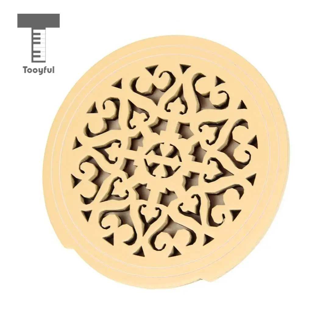 Tooyful Wood Acoustic Guitar Soundhole Cover Feedback Buster for 40'' 41'' Guitar Parts Accessories