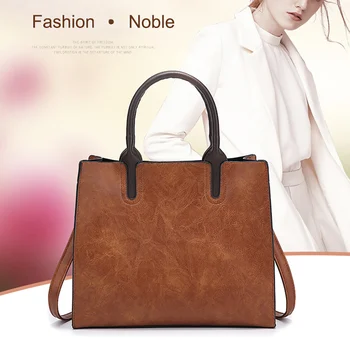

Women PU Leather Handbag Large Capacity Casual Tote Shoulder Bags Best Sale-WT
