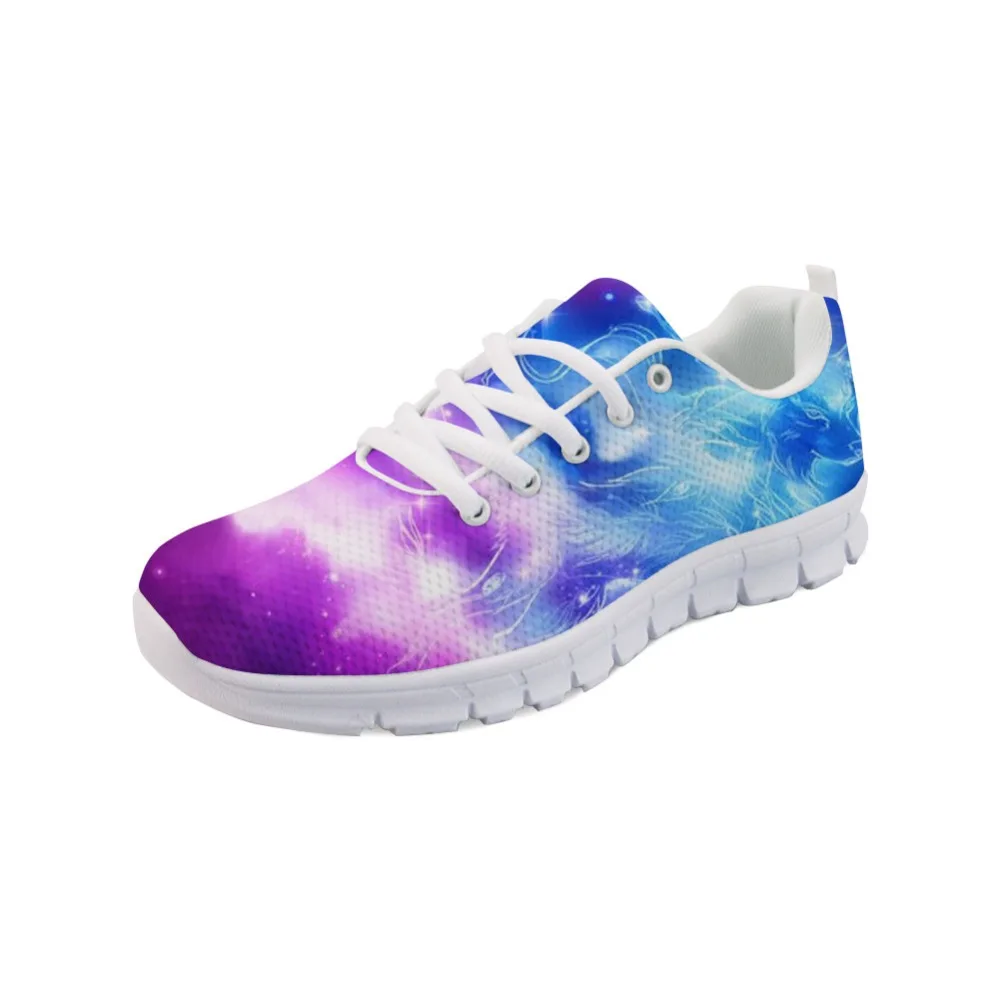

Noisydesigns Starry Sky Women's Mesh Flats Galaxy Printing Female Fashion Lightweight Shoes Summer Casual Shoes for Grils -AQ