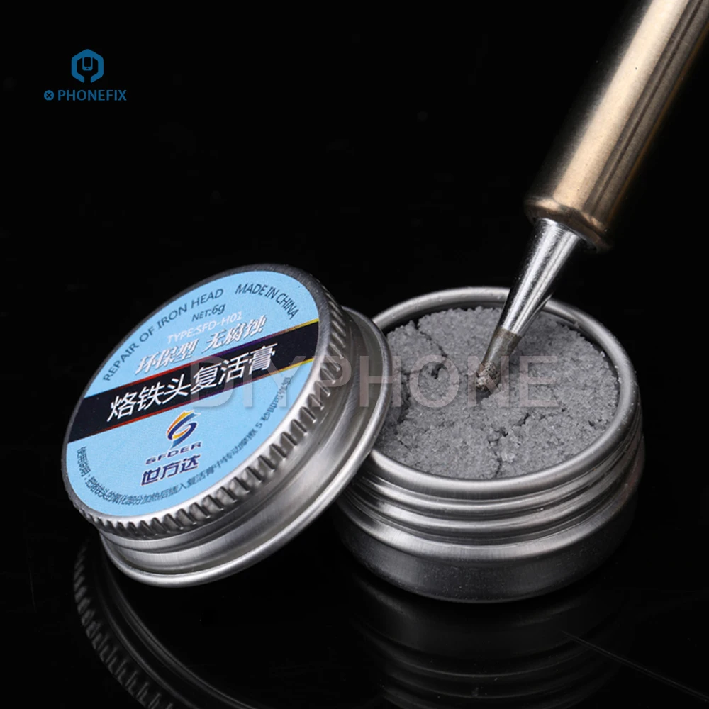 PHONEFIX Electrical Soldering Iron Tip Refresher solder Cream Clean Paste for Oxide Solder Iron Tip Head Resurrection