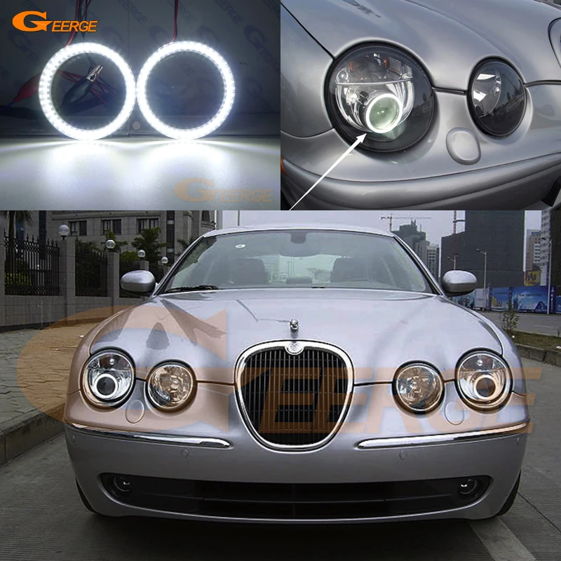 Для Jaguar s type-тип 2003 2004 2005 2006 2007 2008 smd комплект светодиодов «глаза ангела» Дневной светильник отлично Ультра яркое освещение DRL