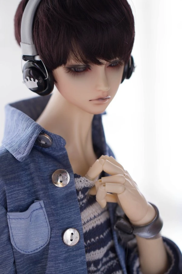 Donut White Toy New Prop BJD Doll Dollfie Soundplay 1//3 Scale SD Headphones
