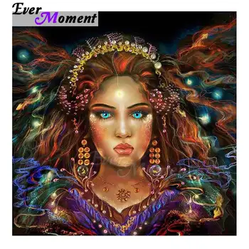 

Ever Moment Diamond Painting Home Decoration Girl Colorful Picture Of Rhinestone Full Square Drill Diamond Embroidery 3F597