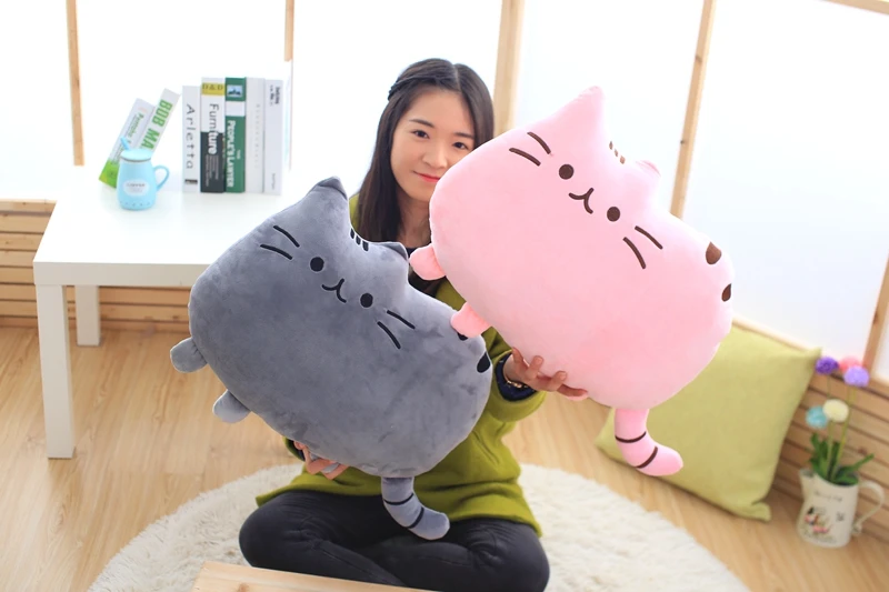 Kawaii gato almohada con PP algodón dentro galletas niños juguetes muñeca de Peluche juguetes gran cojín Peluche regalo para amigos niños Kawaii gato almohada con PP algodón dentro galletas niños juguetes muñeca de Peluche juguetes gran cojín Peluche regalo para amigos niños