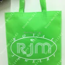 Заказная Нетканая сумка зеленая сумка хозяйственная сумка с бесплатной доставкой по FedEx 500 шт/партия