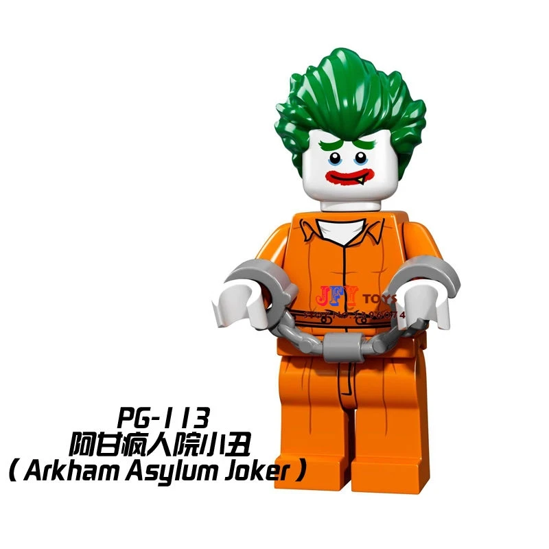 

Single Sale superhero Batman Movie Arkham Asylum Joker building blocks model bricks toys for children brinquedos menino