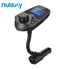 Nulaxy Bluetooth Car FM Transmmitter Audio Adapter Receiver Wireless Handfree Voltmeter Car Kit With 1.44 inch Screen MP3 Player