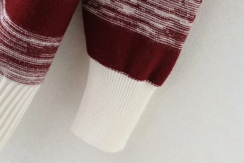 Plus Size Sweater Women Casual Loose Knitted Pullover Long Sleeve Spring Autumn Striped Sweaters SWM1207