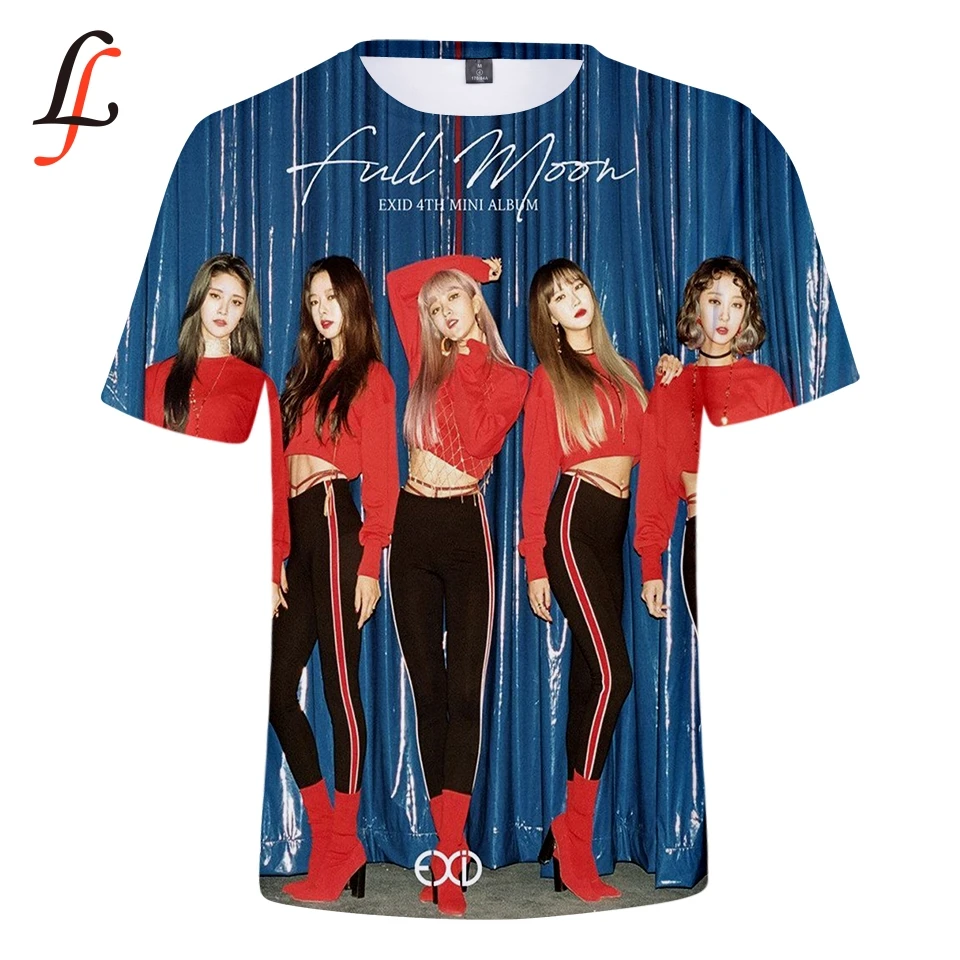 Casual Kpop harajuku Women T-shirt short sleeve o-neck fashion 2019 New High quality EXID 3D printed t shirt lady tee shirt