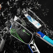 ROCKBROS Rainproof Bike MTB Front Head Bag Top Tube Double Pouch Cycling Pannier 5.8 6.2 Inch Touch Screen Accessory Bicycle Bag