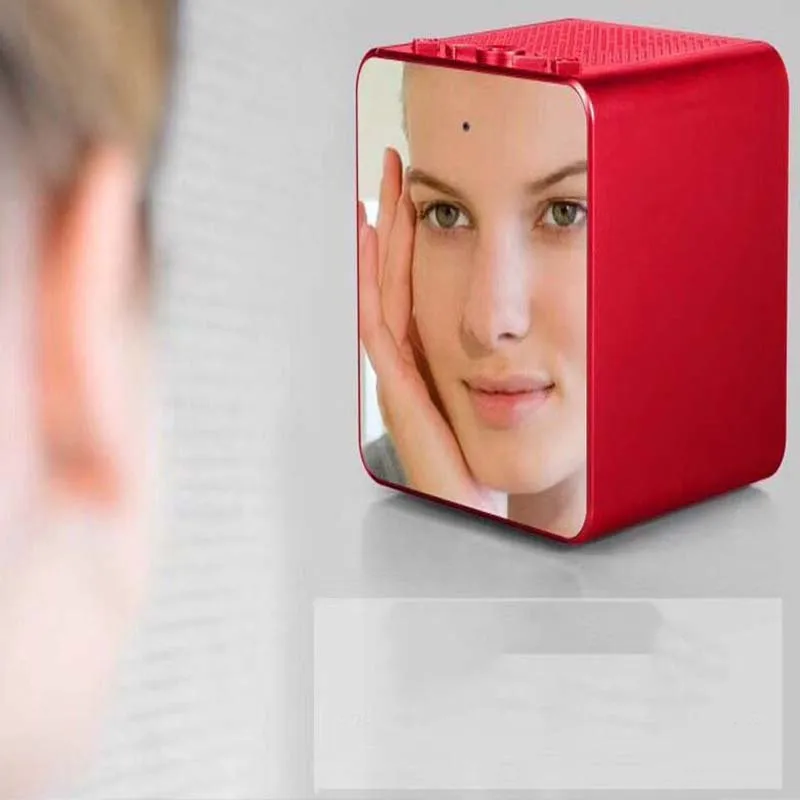 Led Bluetooth беспроводной мини-будильник Зеркало маленькая звуковая карта открытый портативный домашний настольные часы MP3 радио умное затемнение