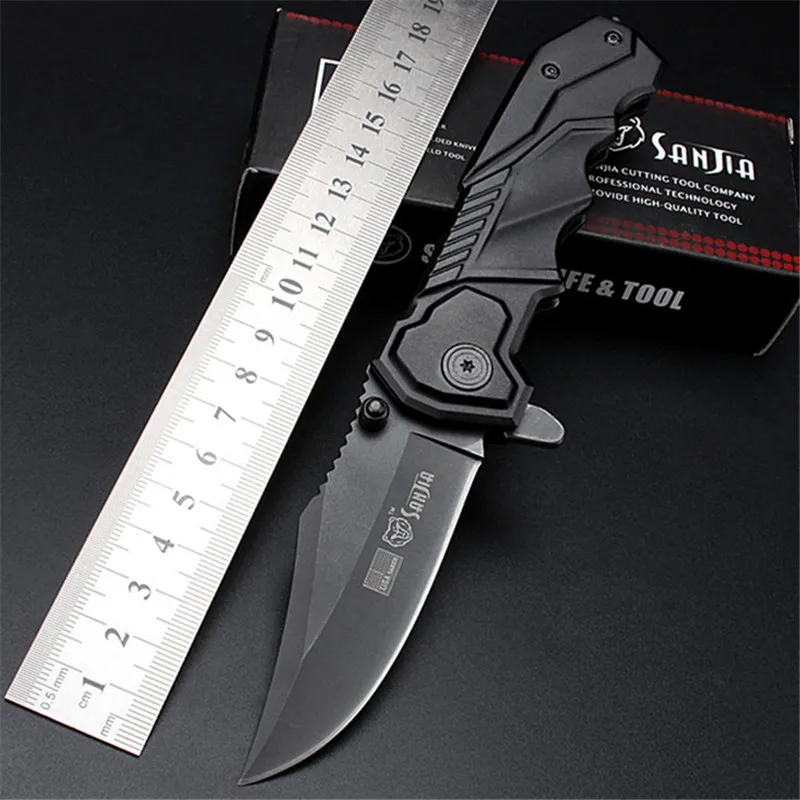 2016 Real Sale Knives Knife Navajas Quality Outdoor Protect Rescue High Hardness Folding Pocket Soldier Army Fruit Wolf's Fang