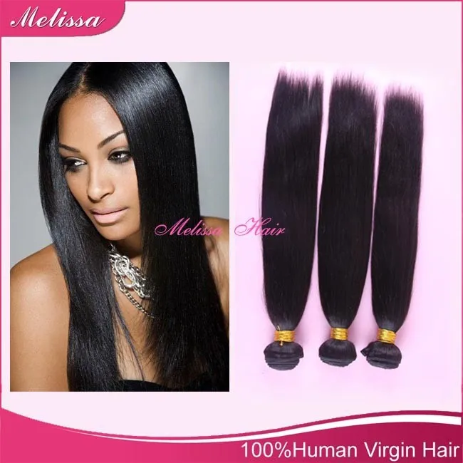 

Melissa Hair Unprocessed Virgin Brazilian Light Yaki Hair Extensions,Cheap 3Pcs Brazilian Yaki Straight Hair weave Bundles