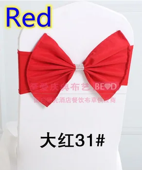 

Red colour wedding belt sash Butterfly sash with shiny buckle in the middle lycra sash spandex band bow tie ribbon wholesale