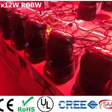 Светодиодный светильник с движущейся головкой 7x12 Вт rgbw 4в1, расширенный светодиодный светильник DMX 9/14 каналов, dj ленточный светильник s