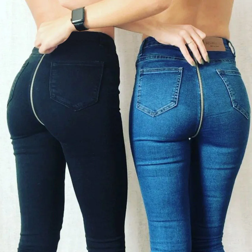 Пикантные женские джинсы, новинка, женские брюки на молнии, брюки-карандаш, темперамент, сексуальные брюки, модный дизайн, популярные