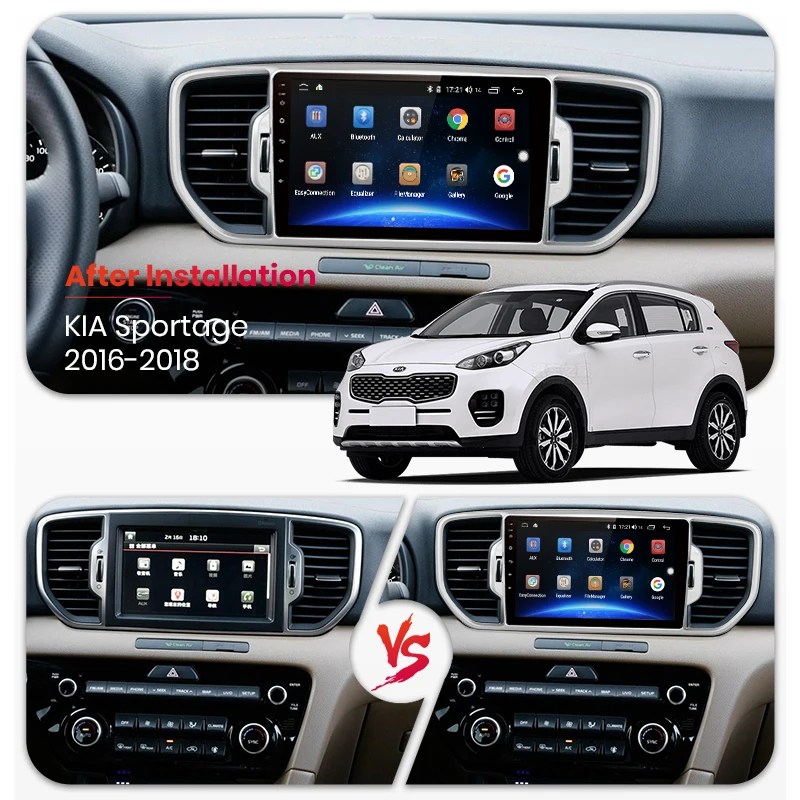 Cheap AWESAFE for KIA Sportage 4 2016 2017 2018 KX5 Car Radio Multimedia video player GPS DSP No 2din 2 din Android 9.0 4G+64G 1