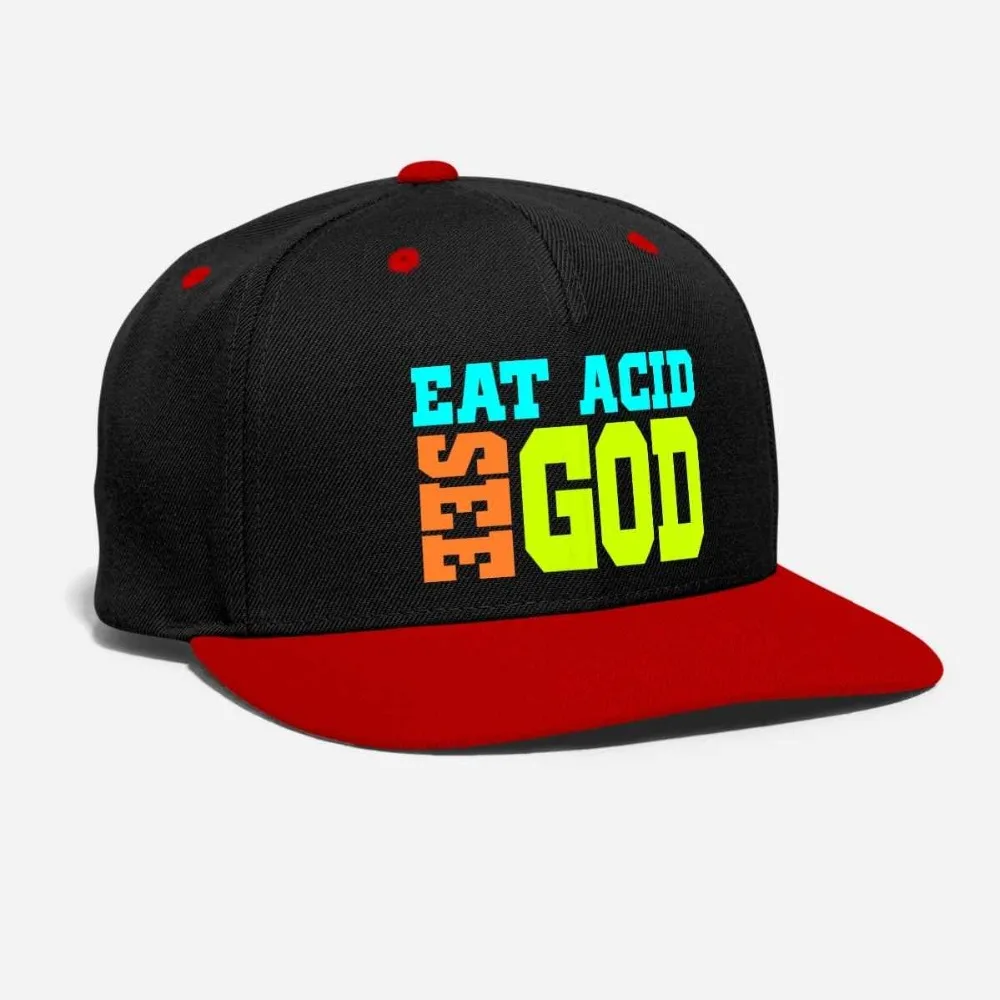 Eat acid see god rave логотип индивидуальный вышитый DeeJay godfather электронный клубный винил Tekkno vibes Бейсболка унисекс