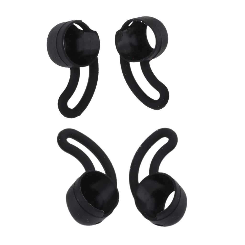 2 Paar Ersatz Ohrbügel aus Silikon für BeatsX Urbeats Kopfhörer Schwarz 