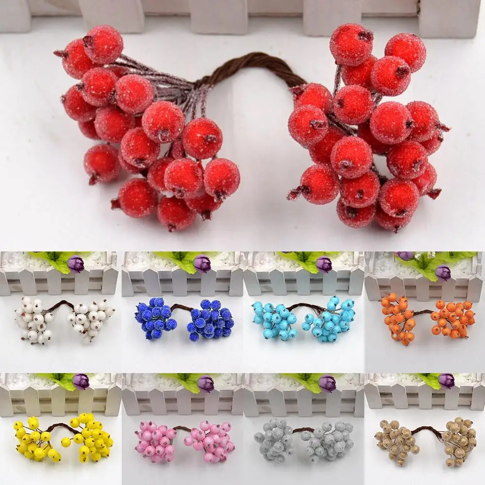 

20Pcs/Bundle Foam Artificial Frosted Berry Wedding Christmas Party Garland DIY Decor