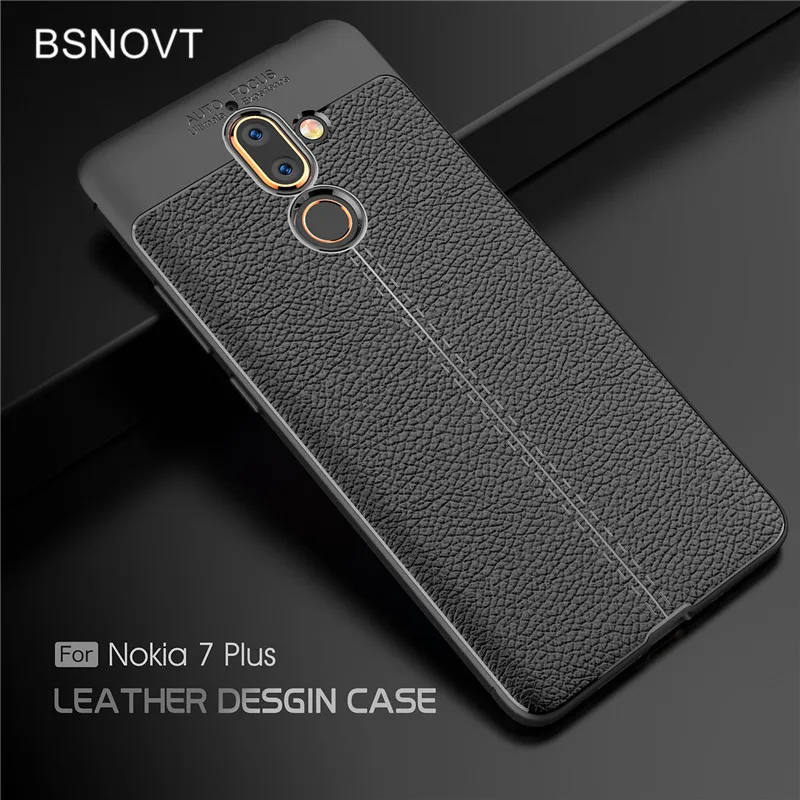 

BSNOVT For Nokia 7 plus Cover Shockproof Luxury Leather TPU Case For Nokia 7 plus Phone Funda For Nokia 7 Plus Fundas 6.0