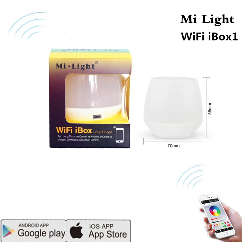 

ASMTLED DC5V Mi Light WiFi iBOX Smart Light 2.4G Wireless Wi Fi Controller With LED Bulb For Mi Light LED Lamp Strip Controller