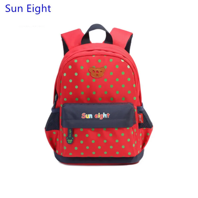 Sol marca punto rojo pequeño jardín de infantes mochila mochila niña niños niñas mochila|girl schoolbag|kindergarten backpackschoolbag brand - AliExpress