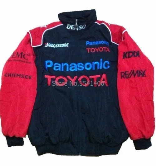 

New Winter NEW Men's winter Windproof Toyota jacket black long sleeves embroideried coat clothes