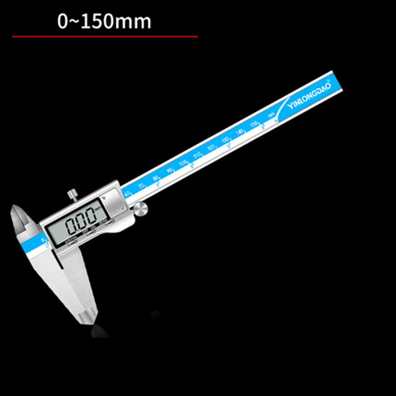 Измерительный Инструмент 0-150/200/300 мм Цифровой Штангенциркуль с нониусом, Нержавеющая сталь Стандартный штангенциркуль Высокая Точность 0,001 промышленный Класс - Цвет: 0-150mm 261 Blue