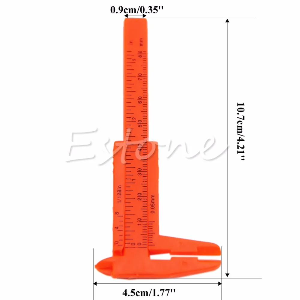 1 шт. мини пластиковая линейка раздвижные 80 мм штангенциркуль прибор Измерение Инструменты