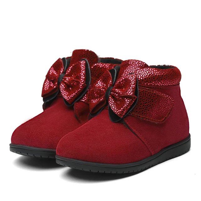 Winter Warm Suede Booties For Newborns Bling Leather Baby Moccasins