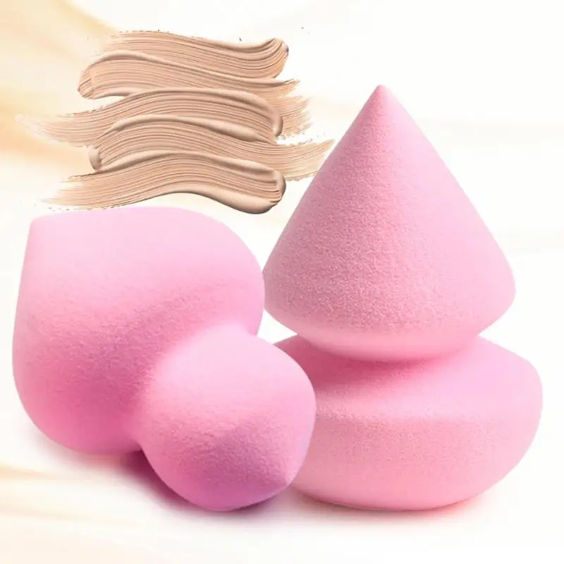 2 шт. конус Форма косметическая губка спонж для макияжа основа, консилер для лица пуховка для пудры спонж для макияжа косметический инструмент