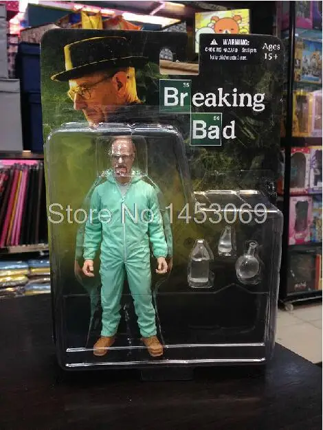 

6.3" 15cm MEZCO Breaking Bad Heisenberg Walter White In Green Hazmat Suit Collectible Figure Toy WF077