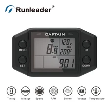 Runleader Многофункциональный счетчик, цифровой счетчик часов, бензопила, тахометр, велосипедный термометр, мотоциклетный вольтметр, автомобильный одометр