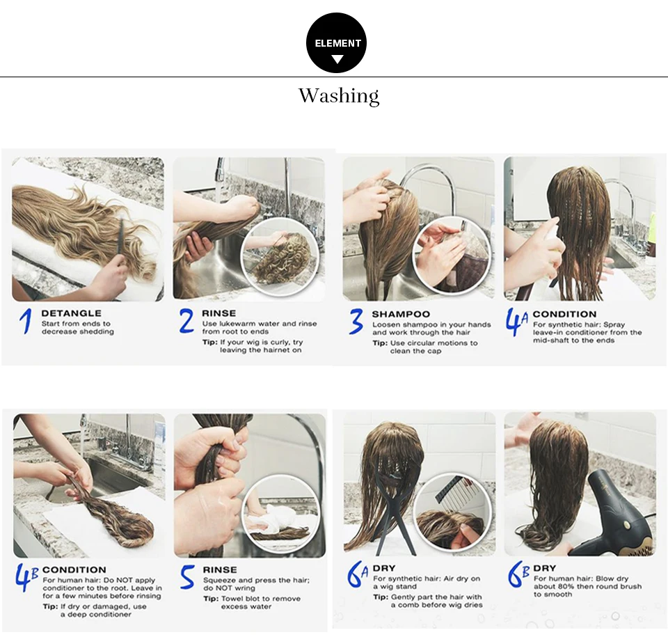 Element 6 дюймов короткие синтетические волосы парик для женщин смесь 50% человеческих волос смешанный коричневый цвет натуральные головные уборы вечерние парики для работы