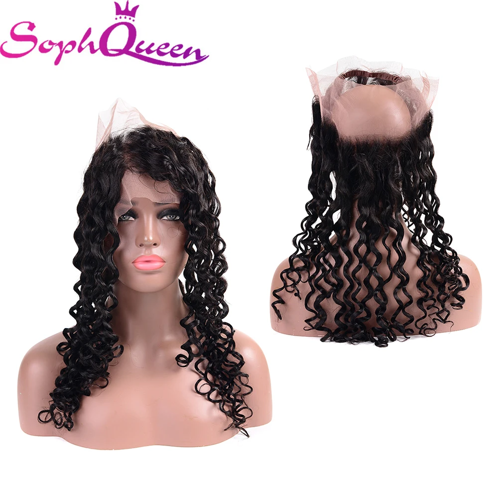 Soph Queen 360 Lace Frontal Wig Deep Wave Brazlian Remy Lace Front Human Hair Wigs For Black Women 100%Human Hair Wigs Free Part